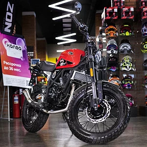 Мотоцикл дорожный ROCKOT SCRAMBLER (красный глянцевый)