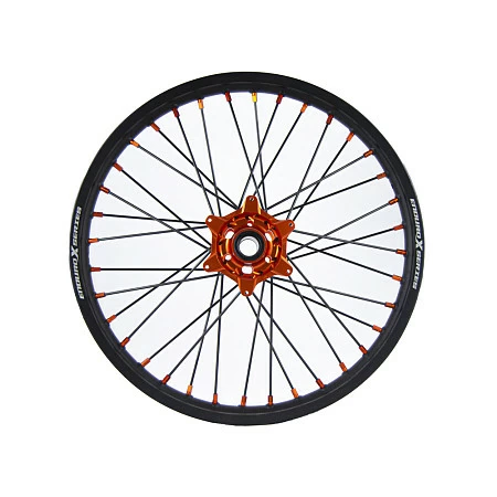 Диск 21"х1,6 передний диск. торм. аллюминий GR8 PRO, оранжевая ступица CNC
