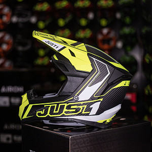 Шлем кроссовый JUST1 J22 Carbon Fluo